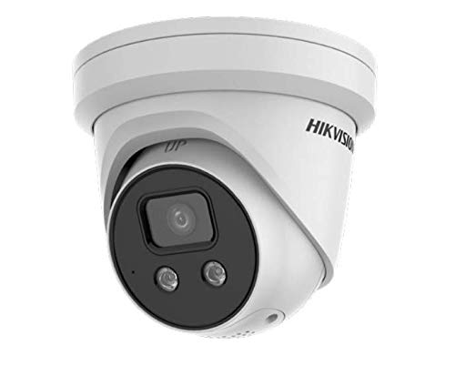 HIKVISION PCI-T15F2SL AcuSense 5MP Deep Learning Algorithms IR Outdoor Network Turret Camera with 2.8mm Lens, Active Strobe Light, Built-in Microphone and Speaker