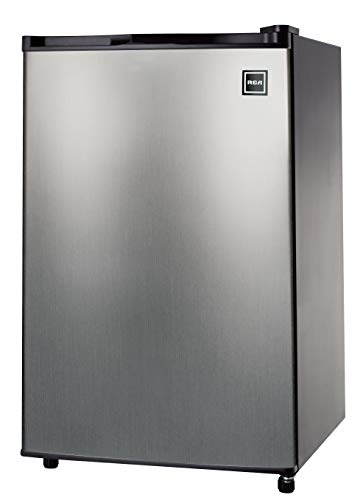 RCA 4.6 Cu Ft Refrigerator Stainless Door, Black (RFR465)