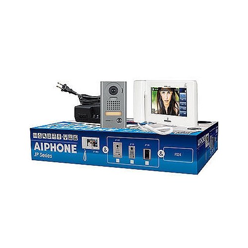 Aiphone JPS-4AEDV 7" Touchscreen Surface Video Intercom Set, 3-Piece, Includes JP-DV, JP-4MED, PS-2420UL, Vandal Resistant