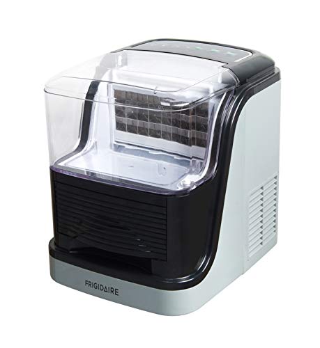 Frigidaire 33LBS per day Square Clear Cube COMPACT ICE MAKER-Viewing Window-Silver, Standard