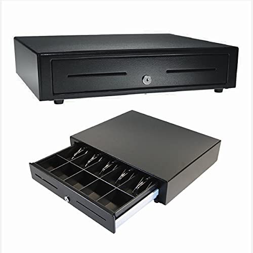 APG VB320-BL1915 Vasario Series Standard-Duty Painted-Front Cash Drawer with MultiPRO 320 Interface, 24V, 18.8" x 4.3" x 15.2", Black