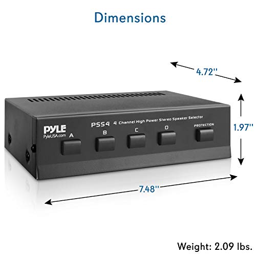 Pyle-Home Pss4 4-Channel High Power Stereo Speaker Selector