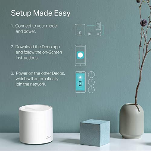 TP-Link AX3000 Whole Home WiFi 6 Mesh WiFi System (Deco X60) - Covers up to 7,000 Sq. Ft., Replaces Wireless Internet Routers and Extenders, Parental Control, 3-Pack