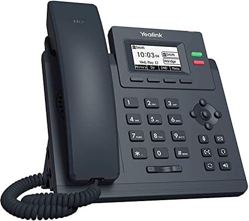 Yealink SIP-T31P Entry-Level IP Phone with 2 Lines & HD Voice (Power Adapter is NOT inclued)