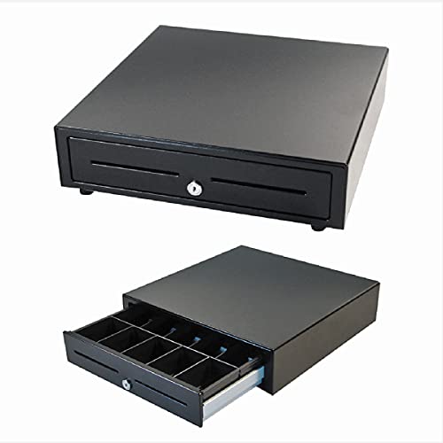 APG VB554A-BL1616 Vasario Series Standard-Duty Painted-Front Cash Drawer with USBPro II USB Interface, 24V, 16.2" x 4.3" x 16.3", Black