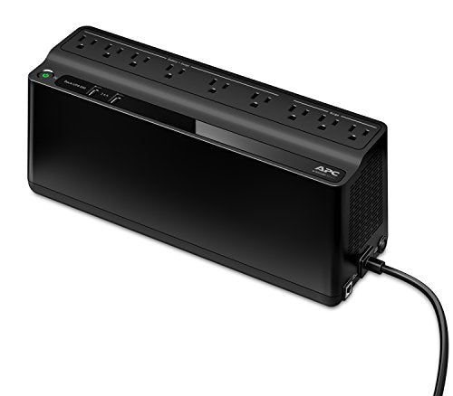 APC by Schneider Electric UPS, 850VA UPS Battery Backup & Surge Protector, BE850G2 Backup Battery, 2 USB Charger Ports, Back-UPS Series Uninterruptible Power Supply, Black