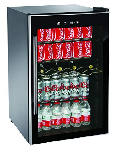 RCA RMIS1530 Freestanding Beverage Center Cooler Fridge Fits 110 Cans or 36 Wine Bottles, Black