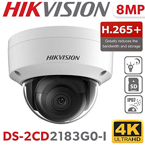 Hikvision DS-2CD2183G0-I 8.0MP 4K UltraHD Exir Dome Camera 2.8mm, IR, IP67 Weatherproof